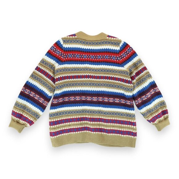 Lane Bryant Chunky Knit Print Button Up Down Grandpa Sweater Cardigan Size 14/16 - Picture 2 of 5